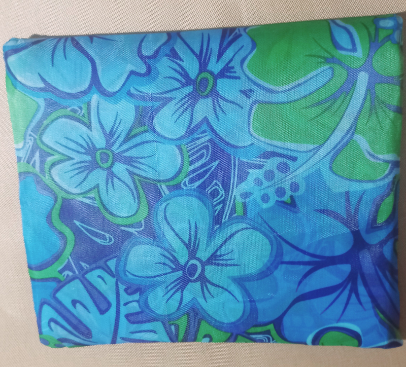 Большая складная сумка . Синий цветок