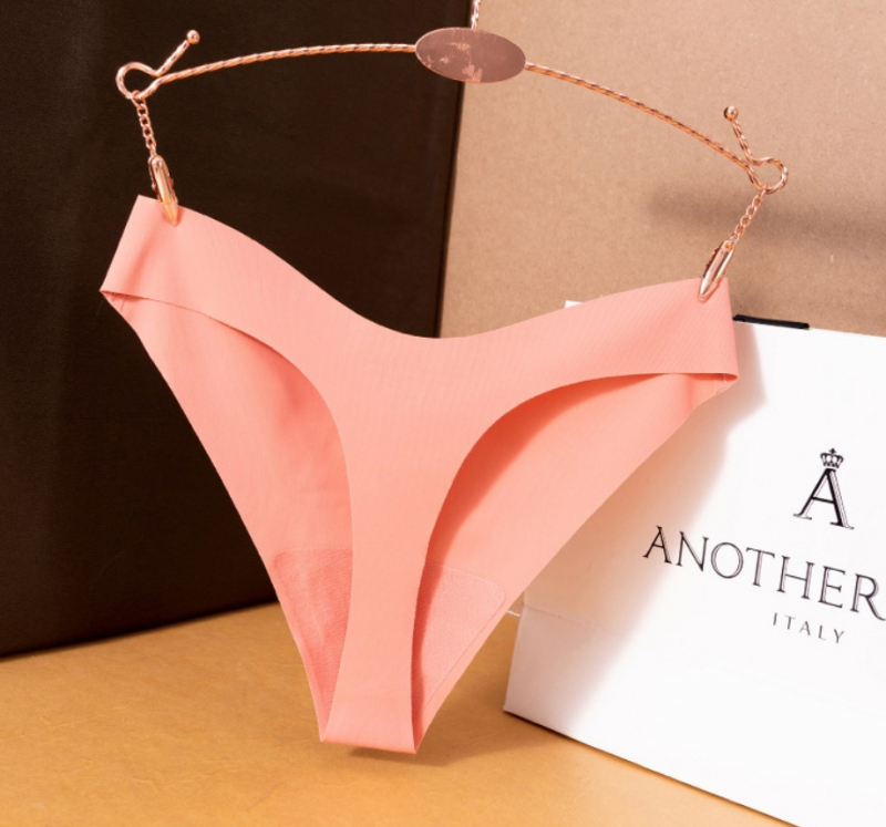 Бесшовные слипы- стринги. Розовый. XL