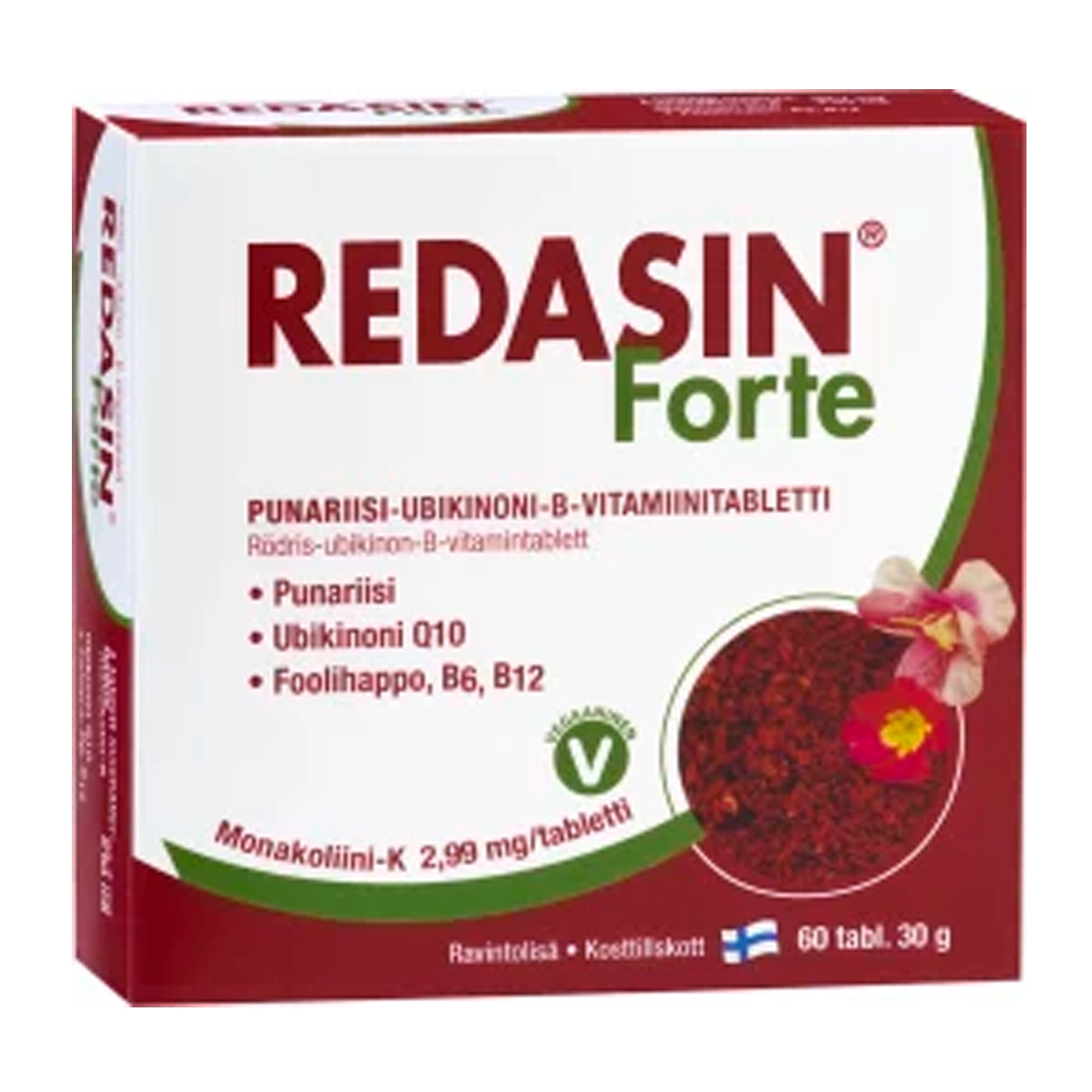 Витамины B12,B6,Q10 с красным рисом REDASIN Strong 60 таблеток
