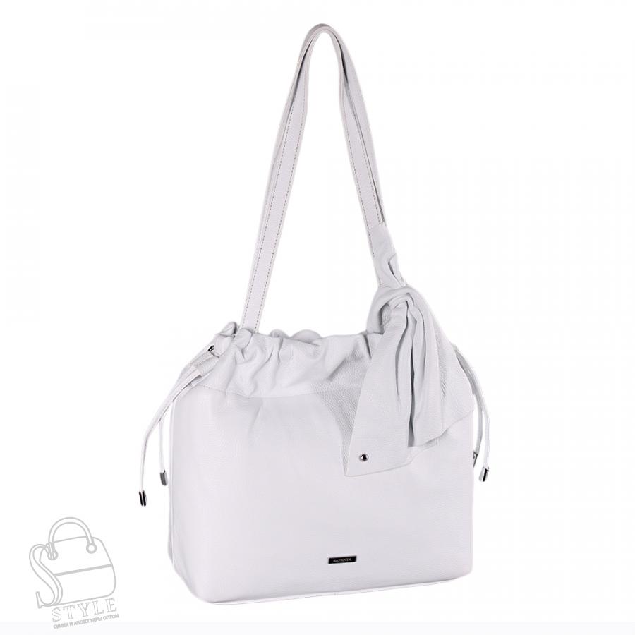Сумка женская кожаная 98118 white Velina Fabbiano-Safenta/30