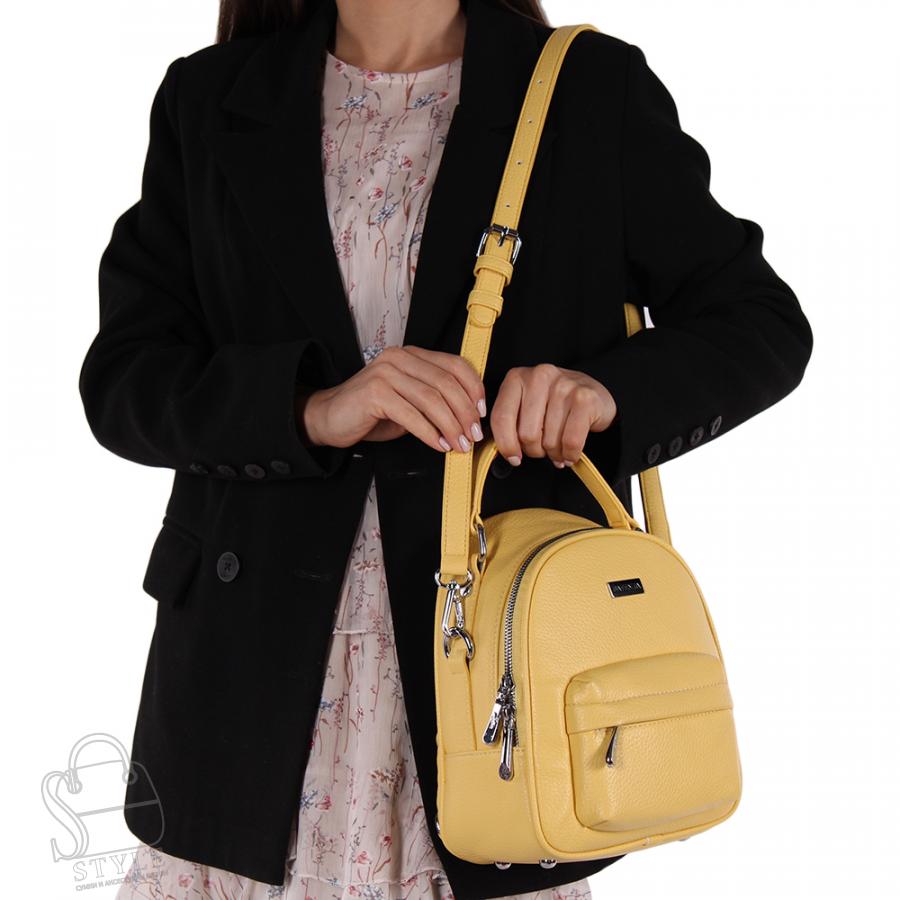 Рюкзак женский 69152 yellow Velina Fabbiano-Safenta/20 в Новосибирске