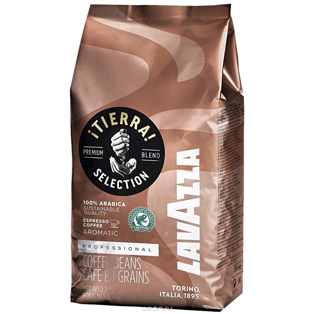 кофе зерновой Lavazza 1 kg Tiera Selection Espresso