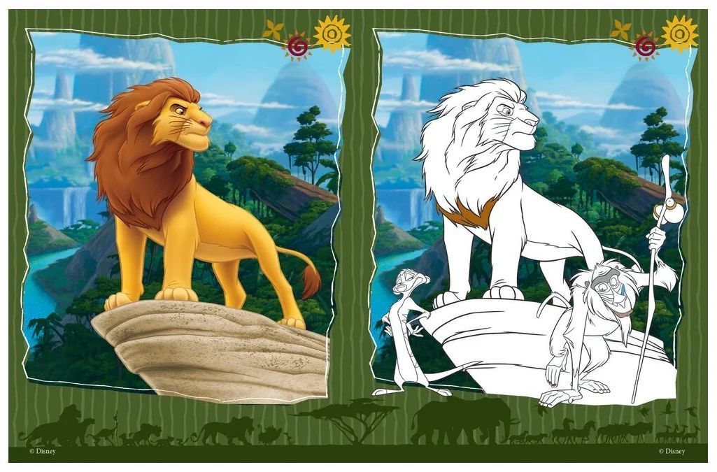Disney. Король Лев. Наклейки и раскраски