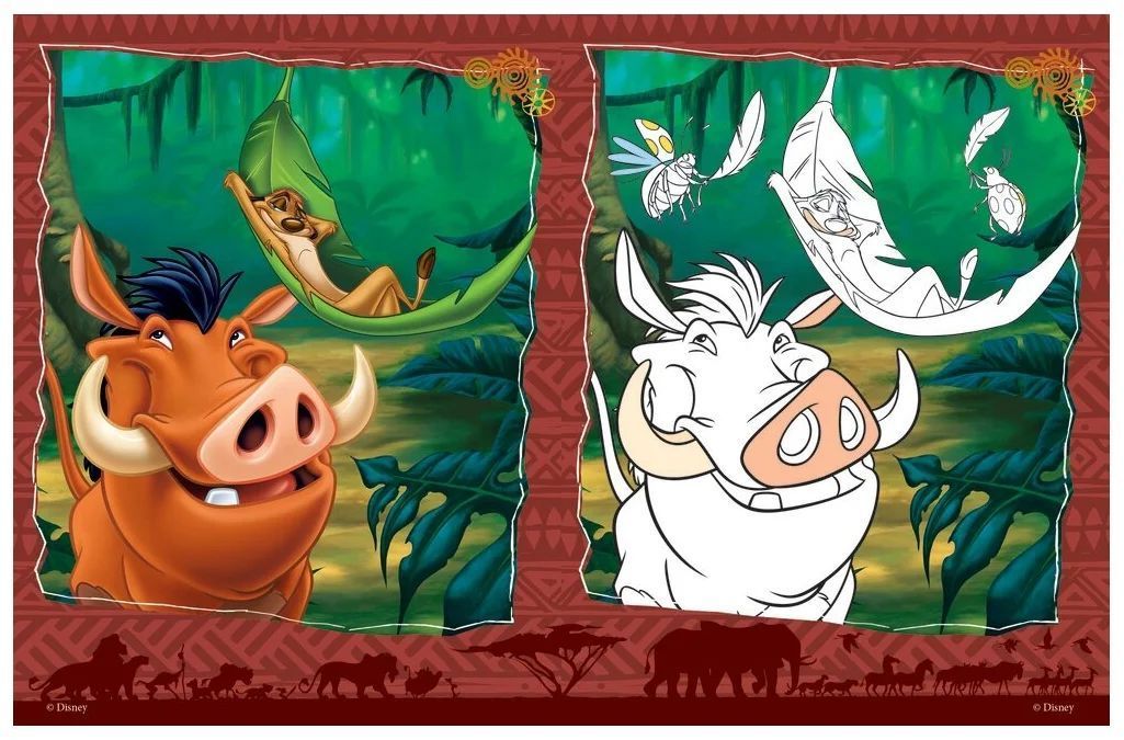 Disney. Король Лев. Наклейки и раскраски