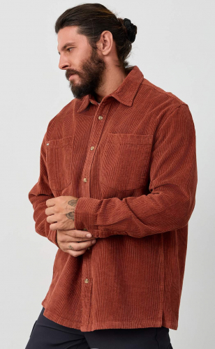 Рубашка вельвет F221-0470 terracotta