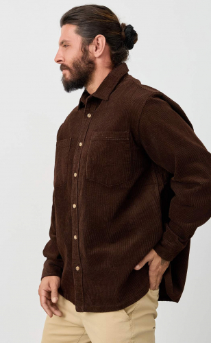 Рубашка вельвет F221-0470 brown