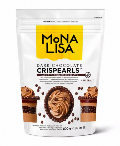  НОВИНКА  Жемчужины из темного шоколада Crispearls Dark MoNa Lisa 0,8 кг упаковка
