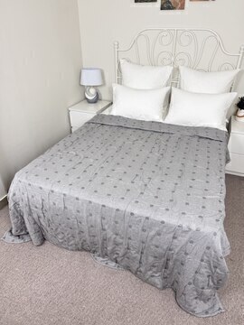 Покрывало хлопковое 46..353 7Я, 4610353, серый