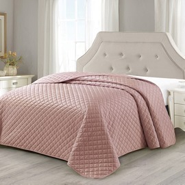 Покрывало велюровое Bravo (Браво), 7011-28, пудровый