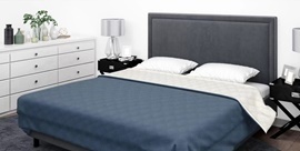 Покрывало ультрастеп однотонное полисатин Бояртекс, 19-4118, темный деним