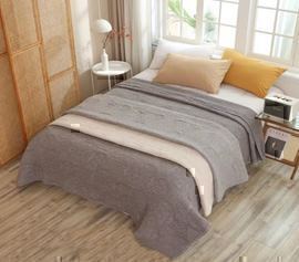 Покрывало хлопковое 46..287 7Я, 4610287, коричневый