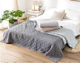 Покрывало хлопковое 46..29 7Я, 461029, серо-голубой