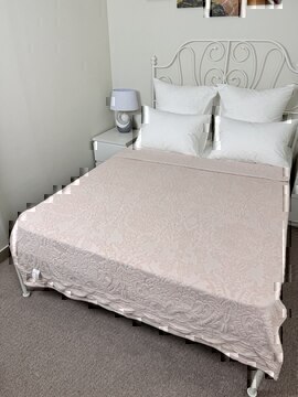 Покрывало махровое 22..421 7Я, 2208421, персиковый