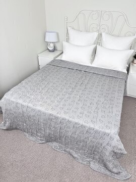 Покрывало хлопковое 46..355 7Я, 4610355, серый