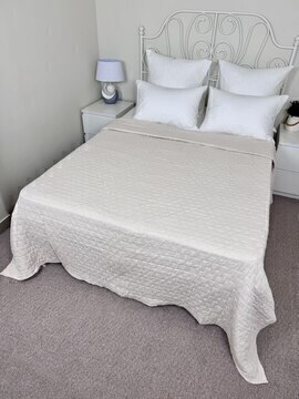 Покрывало хлопковое 46..348 7Я, 4608348, бежевый