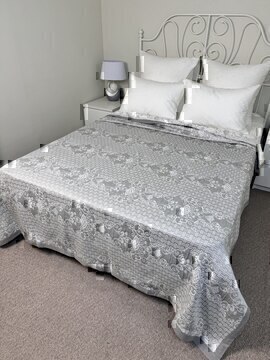 Покрывало хлопковое 50..221 7Я, 5008221, серый