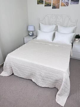 Покрывало хлопковое 46..279 7Я, 4610279, бежевый