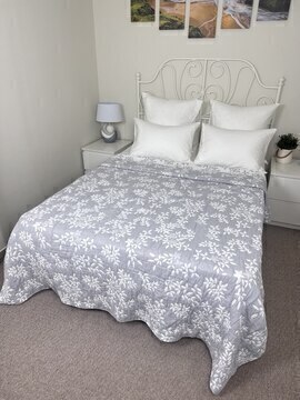 Покрывало хлопковое 46..298 7Я, 4610298, серый