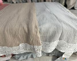 Покрывало хлопковое 46..220 7Я, 4608220, серый