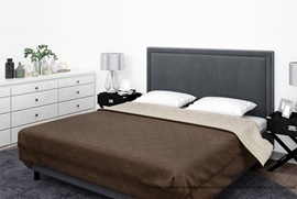 Покрывало ультрастеп однотонное полисатин Бояртекс, 19-1218, горький шоколад