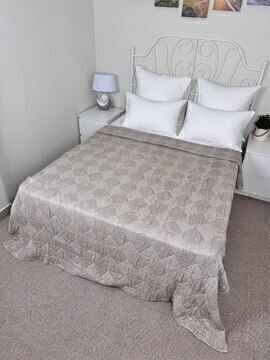 Покрывало хлопковое 46..347 7Я, 4610347, бежевый