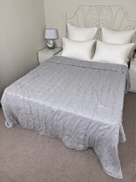 Покрывало хлопковое 46..353 7Я, 4610353, серо-голубой