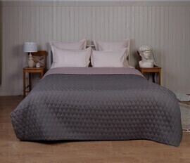 Покрывало стеганое Ультрастеп Белашофф, пепельная роза/темно-серый