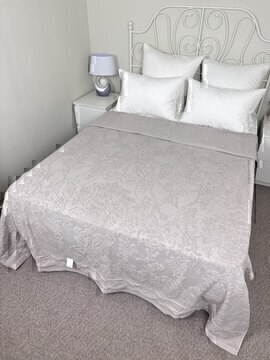 Покрывало махровое 22..421 7Я, 2210421, бежевый