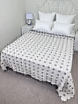 Покрывало хлопковое 46..296 7Я, 4608296, бежевый