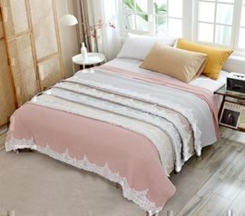 Покрывало хлопковое 46..219 7Я, 4610219, розовый