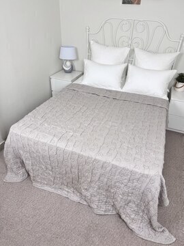 Покрывало хлопковое 46..355 7Я, 4610355, бежевый