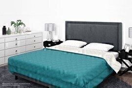 Покрывало ультрастеп однотонное полисатин Бояртекс, 18-4726, бирюзовый