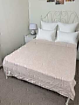 Покрывало махровое 22..421 7Я, 2210421, персиковый