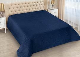 Покрывало ультрастеп Листопад п/э Марианна, 607, темно-синий