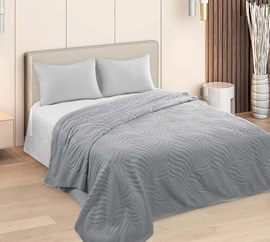 Покрывало махровое Жаккард 450гр. Узбекистан, серый