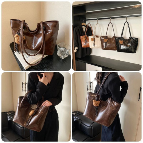 Женская кожаная сумка 8575 BROWN