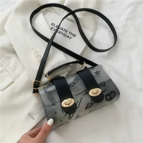 Женская пластиковая сумка 5558 BLACK