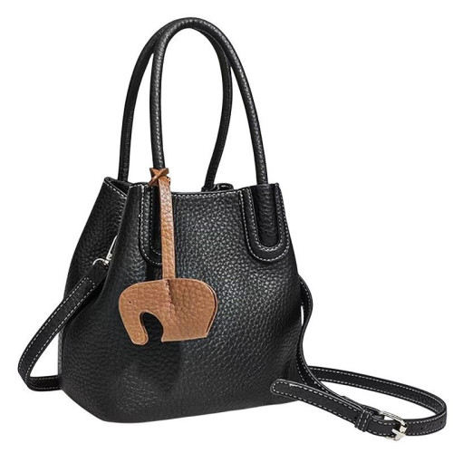 Женская кожаная сумка 7355 BLACK