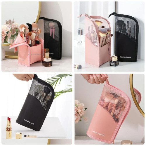 Водонепроницаемая косметичка-пенал для кистей COS-33 PINK
