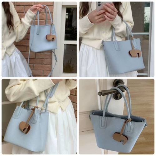 Женская кожаная сумка 7355 BLUE