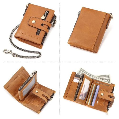 Мужской кожаный кошелек BP829 BROWN-M