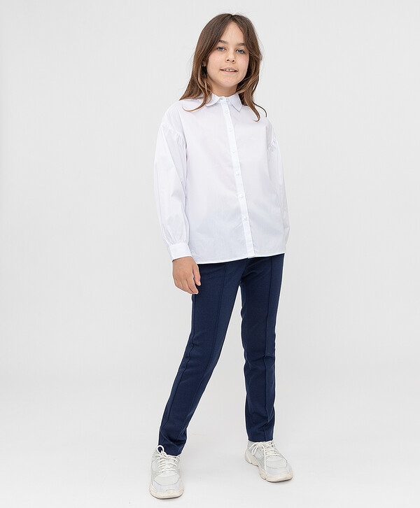900 р. 1499 р. Брюки прямого силуэта синие Button Blue
