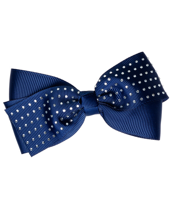120 р. 150 р. Синяя заколка с бантом в горошек Button Blue