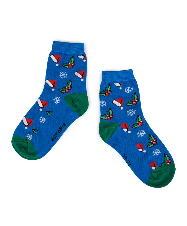 120 р. 150 р. Носки с новогодним декором синие Button Blue