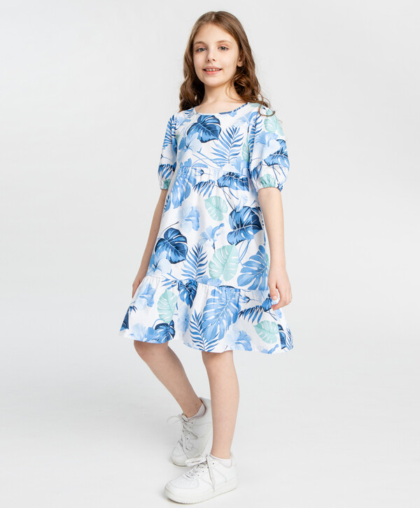 1880 р. 2350 р. Платье с принтом мультицвет для девочки Button Blue