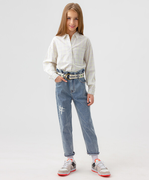 1360 р. 1700 р. Джинсы-бананы голубые Button Blue