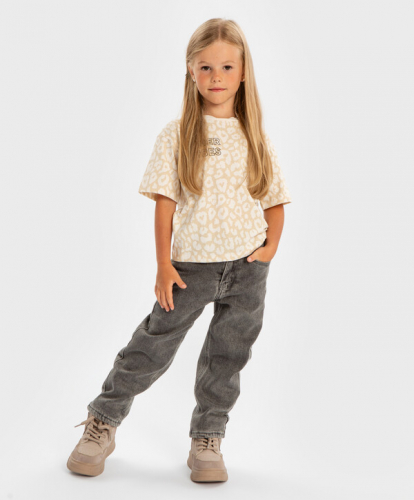 1760 р.  2200 р.  Джинсы Carrot fit утепленные серые детские Button Blue