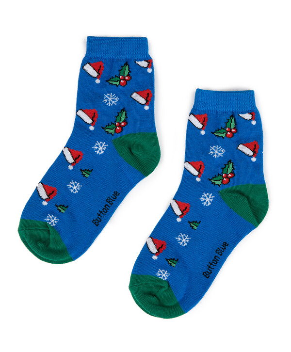 120 р. 150 р. Носки с новогодним декором синие Button Blue