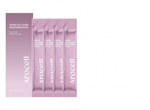 Arocell Коллагеновая маска-плёнка для сияния и гладкости кожи Super Collagen Wrapping Mask 5 гр х 4 шт