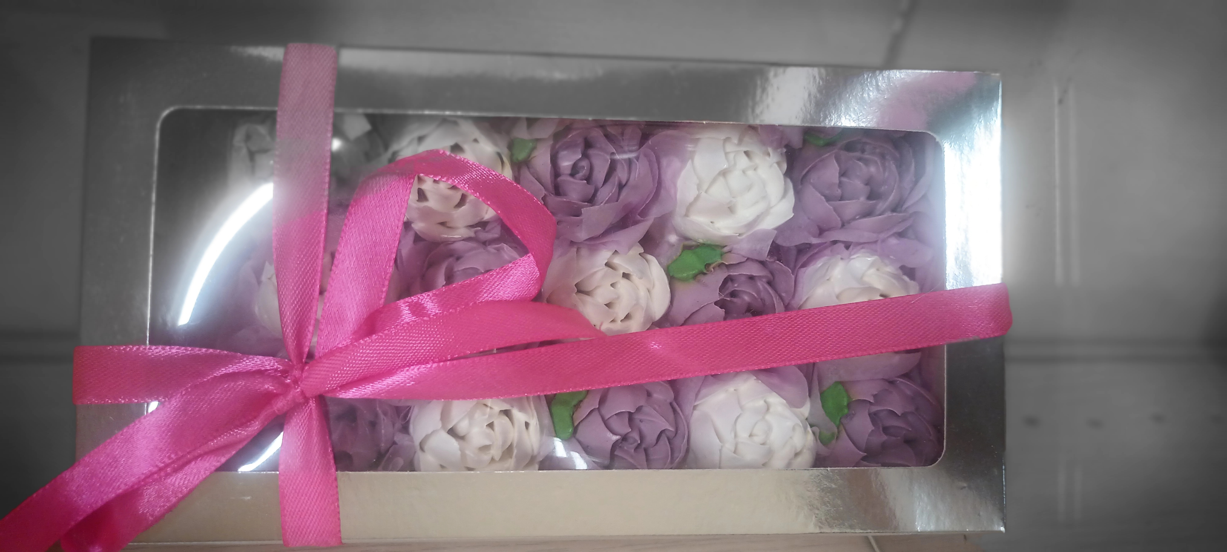 зефир.цветы прямоугольная коробочка